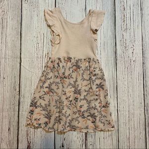 Girls Blush Knit Woven Sundress